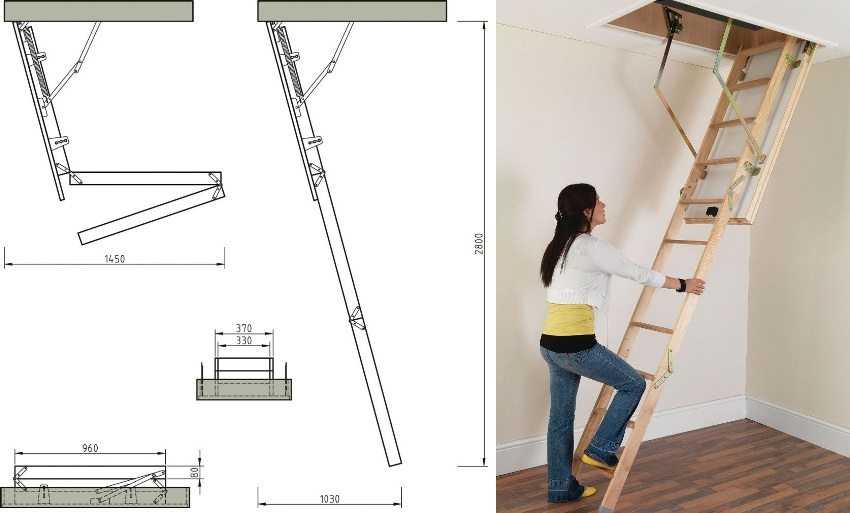 Изготовление чердачной лестницы с люком своими руками