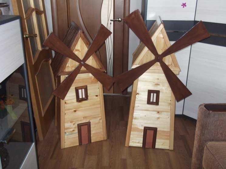 Декоративная деревянная мельница для сада своими руками: мастер-класс