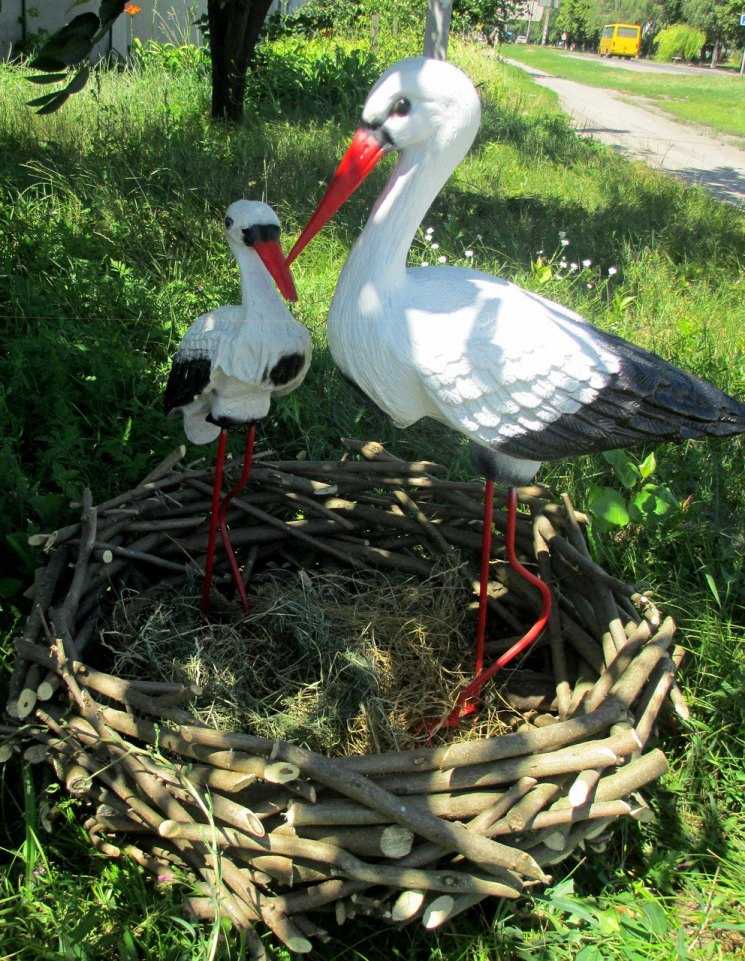 Гнездо аиста своими руками на даче