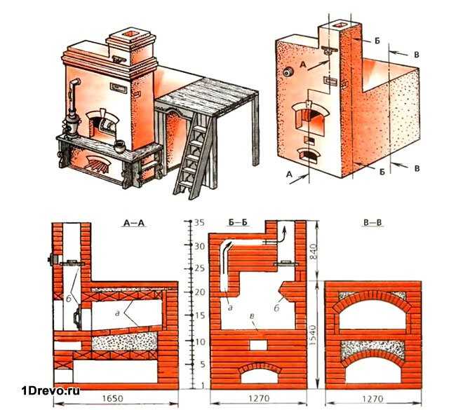 Печь длительного горения на дровах: самодельная конструкция из подручных материалов