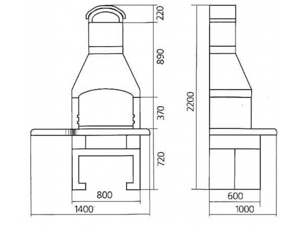 Размеры мангала для шашлыка: чертежи, какой должна быть высота и глубина