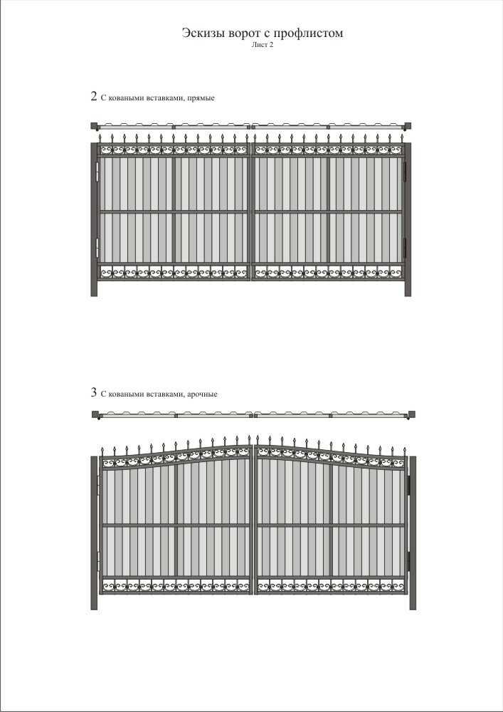 Ворота из профнастила - 75 фото пошагового описания как изготовить надежные ворота