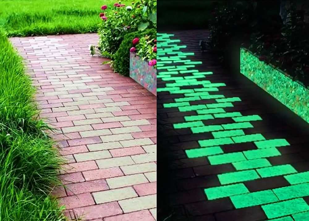 Светящаяся тротуарная плитка: светодиодная брусчатка и другая плитка, производство своими руками, выбор подсветки для уличной плитки