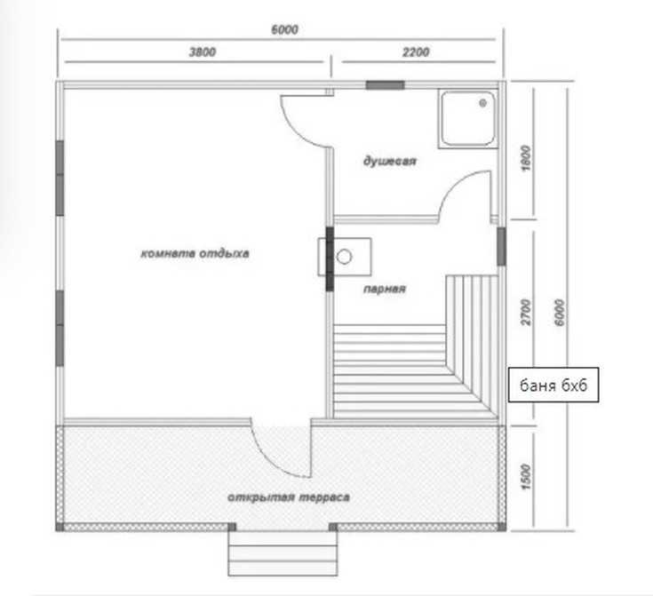 Какие проекты двухэтажной бани существуют Как оформить конструкции с жилыми зимними комнатами Как произвести отделку углового дома с верандой и террасой 6х6 и 6х8