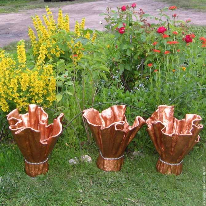 Вазон из бетона своими руками (58 фото): бетонные клумбы для уличных цветов, как сделать самостоятельно для сада из цемента и тряпки