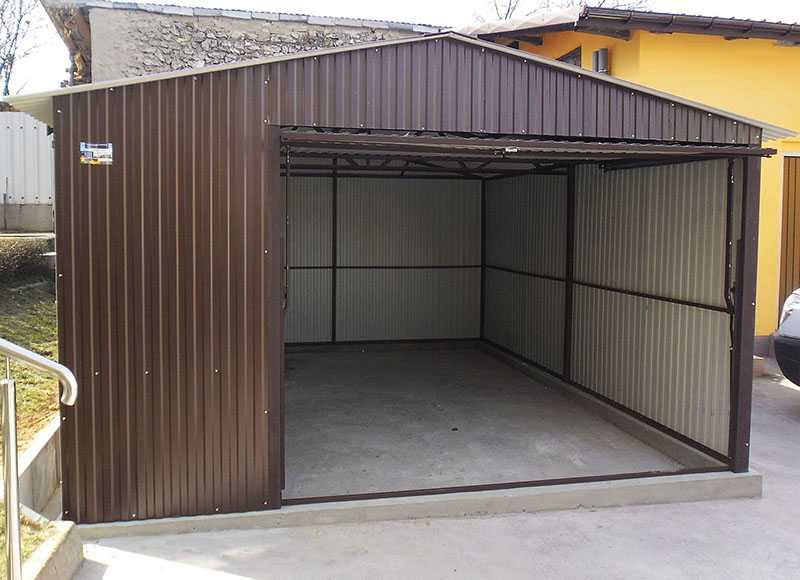 Металлический разборный гараж: железный и железобетонный гараж, технология сборки из металлоконструкций и жби