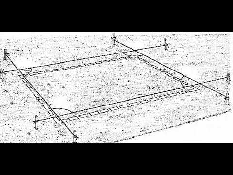 Разметка под фундамент своими руками | инструкции по разметке столбчатого, ленточного и плитного фундамента