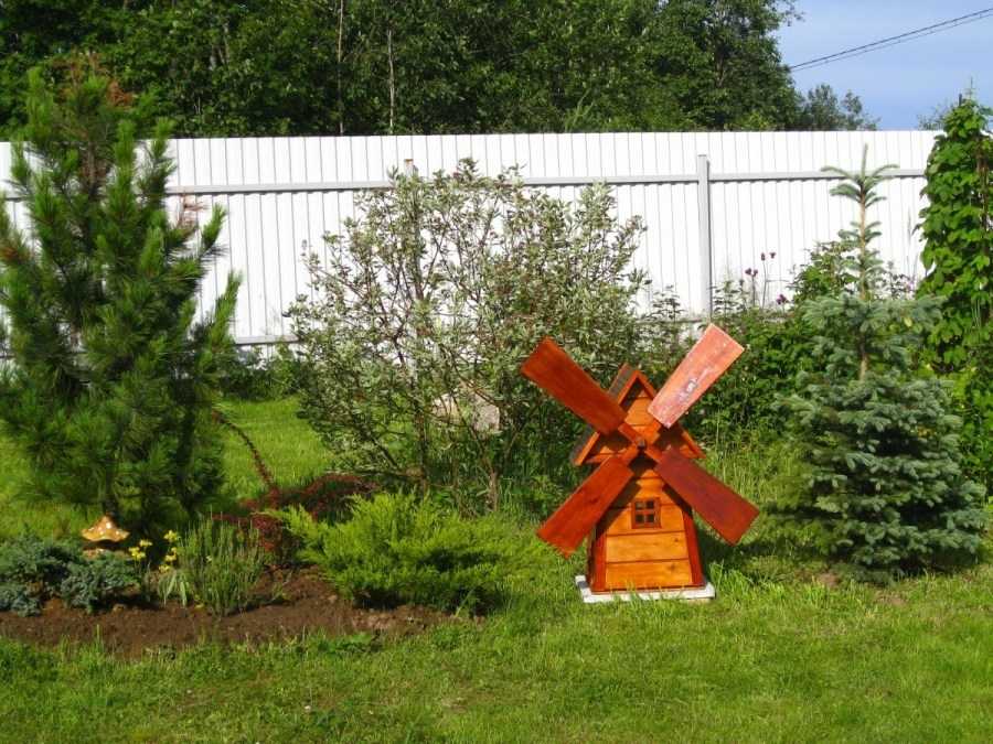 Декоративная мельница для сада своими руками: фото, чертежи и технология изготовления