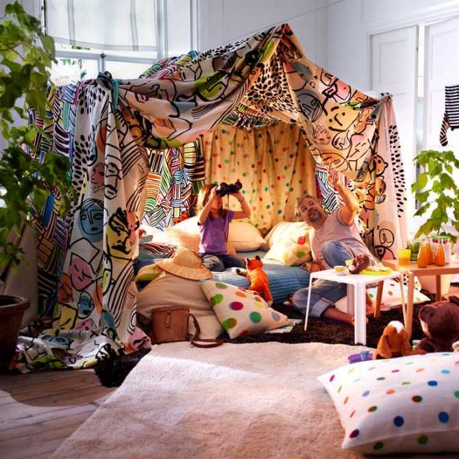 Как сделать шалаш дома из одеяла и подушки? – женский блог
