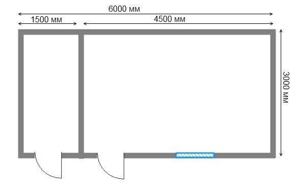 Схема каркасной бытовки 6х3