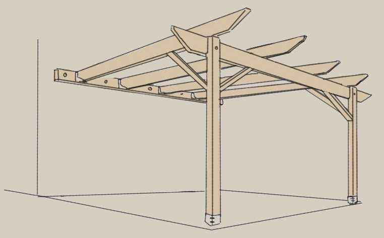Пергола своими руками из дерева пошагово чертежи и размеры и схема
