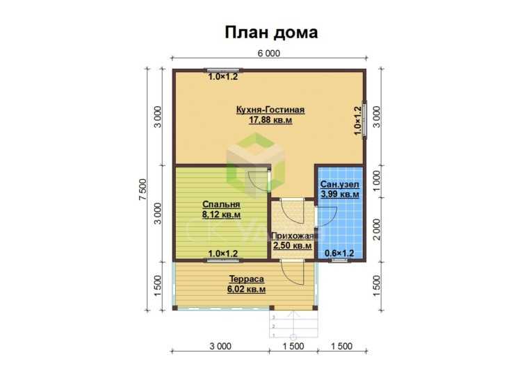 План дома 6 на 6: проекты одноэтажных и двухэтажных строений