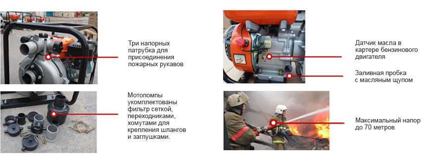 Пожарная мотопомпа — устройство, технические характеристики, выбор