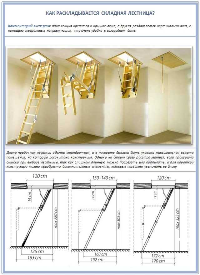 Чердачная лестница (63 фото): откидная и раздвижная металлическая конструкция на чердак в частном доме, размеры