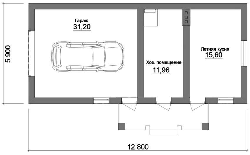 Проект гаража на 2 машины (62 фото): гараж на два авто с хозблоком и мансардой, жилым вторым этажом и мастерской