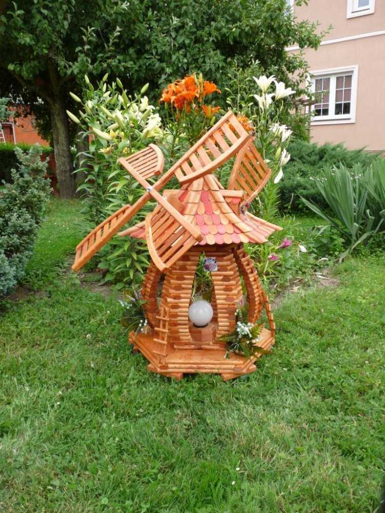 Строим декоративную мельницу для сада своими силами: пошаговый мастер-класс