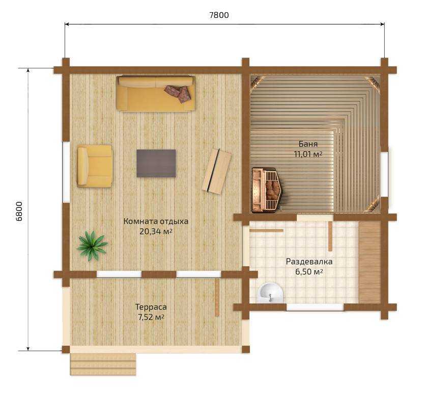 Дом-баня 6 на 6: особенности постройки и планировки помещений