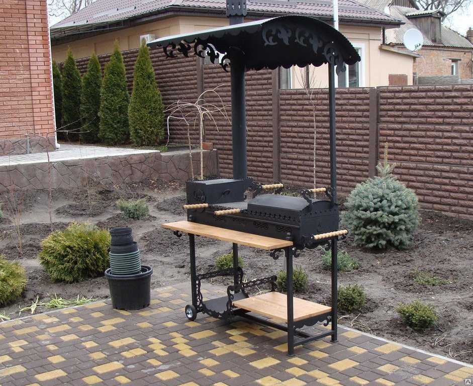 Печь-барбекю (48 фото): уличный комплекс с функцией барбекю из кирпича для дачи, жаровня и мангал для садовой беседки на улицу