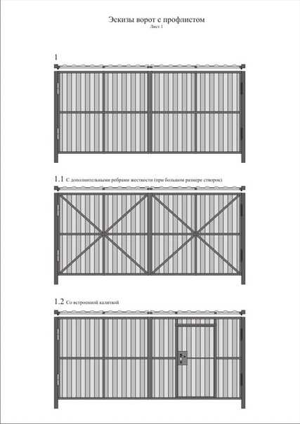 Ворота из профнастила (52 фото): как сделать конструкцию забора из профлиста своими руками, модели с калиткой из металлопрофиля