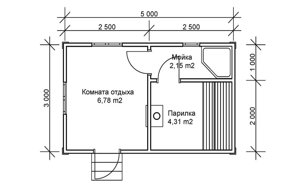 Чертеж комнаты отдыха