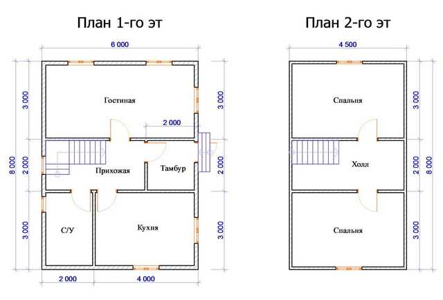 Дом 6 на 12: одноэтажный и двухэтажный проект, с мансардой, фото планировки, постройка из пеноблоков, газобетона, бруса, с гаражом