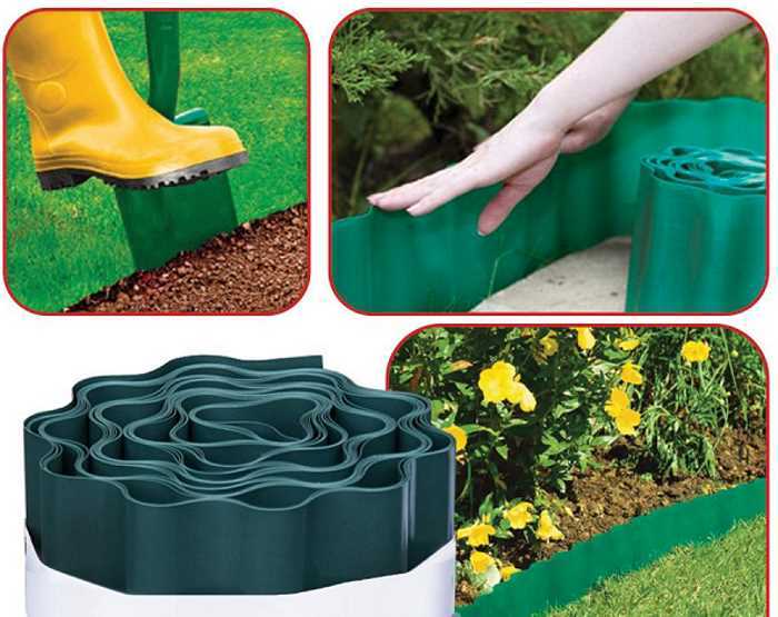 Пластиковые бордюры для садовых дорожек: установки их своими