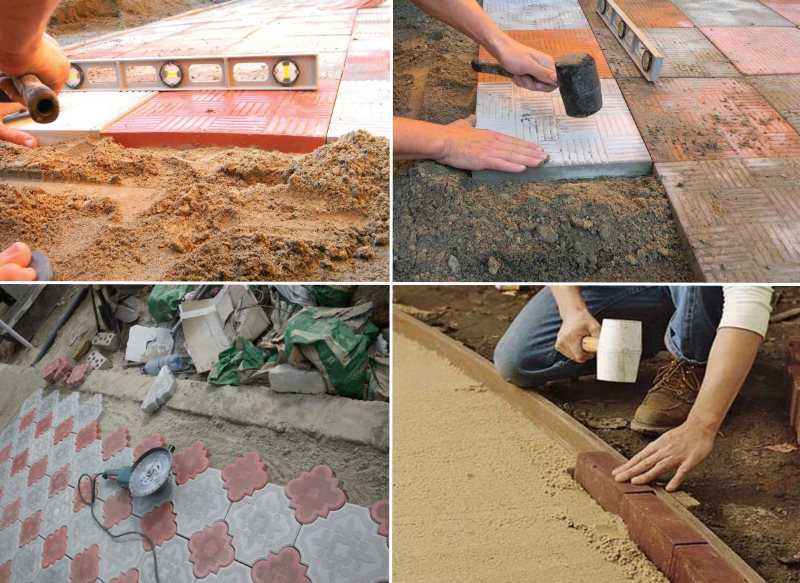 Как самостоятельно положить тротуарную плитку на песок: технология укладки на сухую смесь своими руками, какой фракции должен быть песок