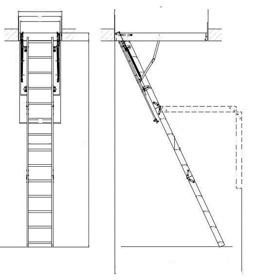 Чердачная лестница своими руками - складная и выдвижная с люком: чертежи и инструкция по шагам
