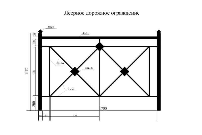 Забор на чертеже