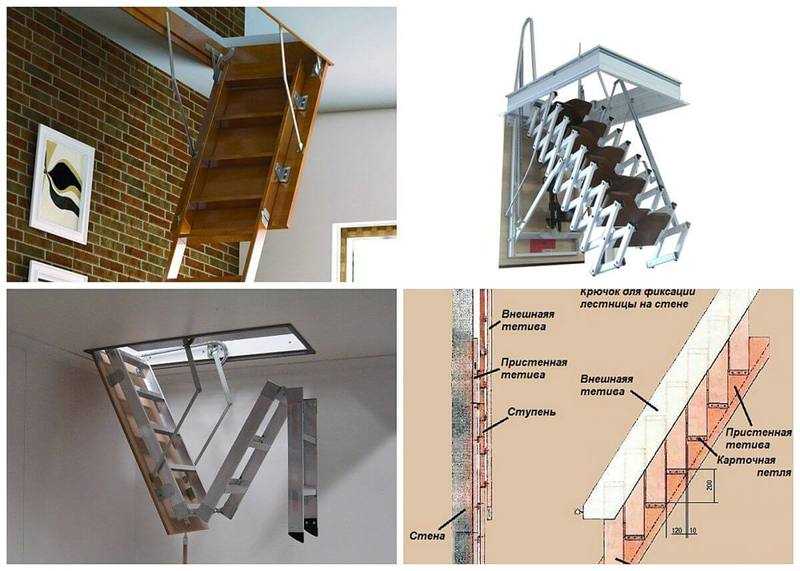 Складная лестница на чердак: особенности устройства