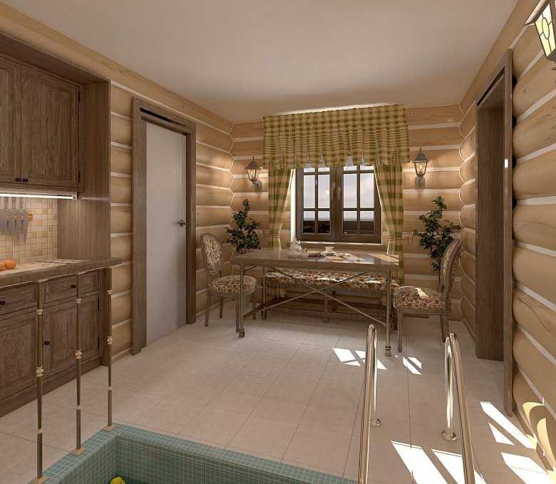 Обустройство и дизайн интерьера комнаты отдыха в бане